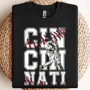 Cincinnati Retro Baseball Lover Met At Game Day PNG, sublimatie, clipart ontwerp, digitale download