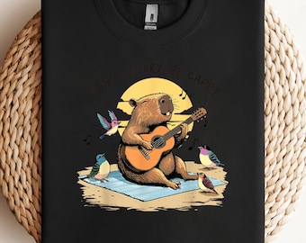 Capybara Shirt Dont Worry Be Cappy Lustiges Capybara PNG, Sublimation, Clipart Design, digitaler Download