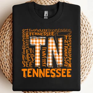 Vlag van Tennessee staat oranje geruite TN PNG, sublimatie, clipart ontwerp, digitale download