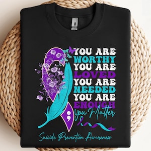 Sensibilizzazione sulla prevenzione del suicidio, supporto motivazionale positivo PNG, sublimazione, design clipart, download digitale