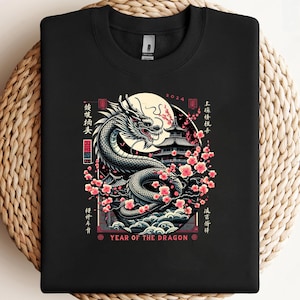 Chinese New Year Cherry Blossom Year of the Dragon PNG, sublimation, clipart design, digital download