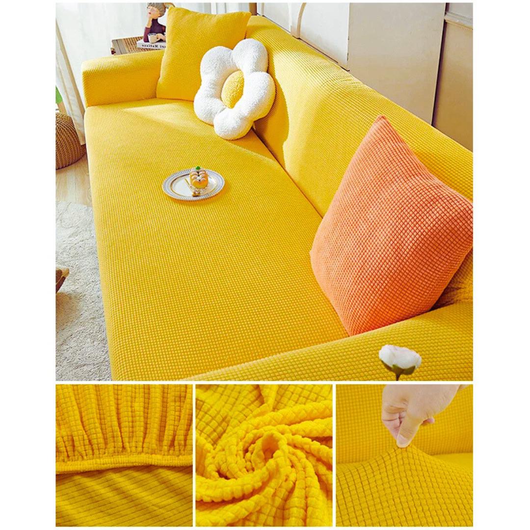 Housses de coussin de canapé sectionnel housse en forme de L housse élastique pour canapé avec housse de chaise longue, protection de meubles pour le salon, housses extensibles universelles (couleur
