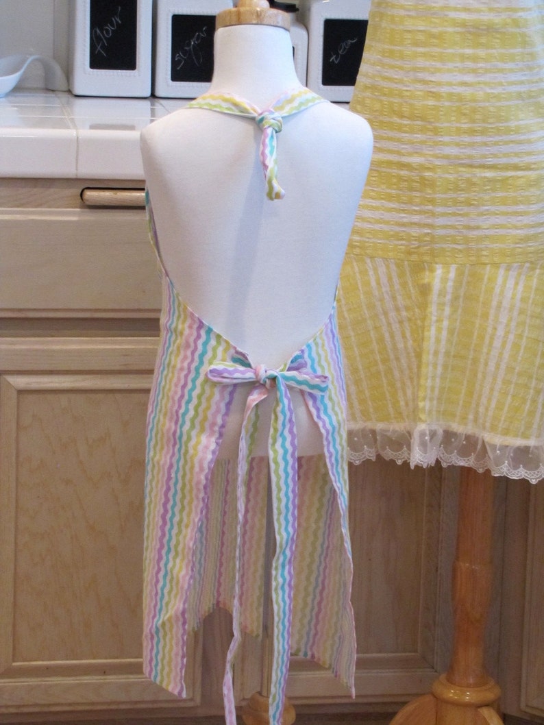 Children's Bib Apron: Easter Stripes image 3