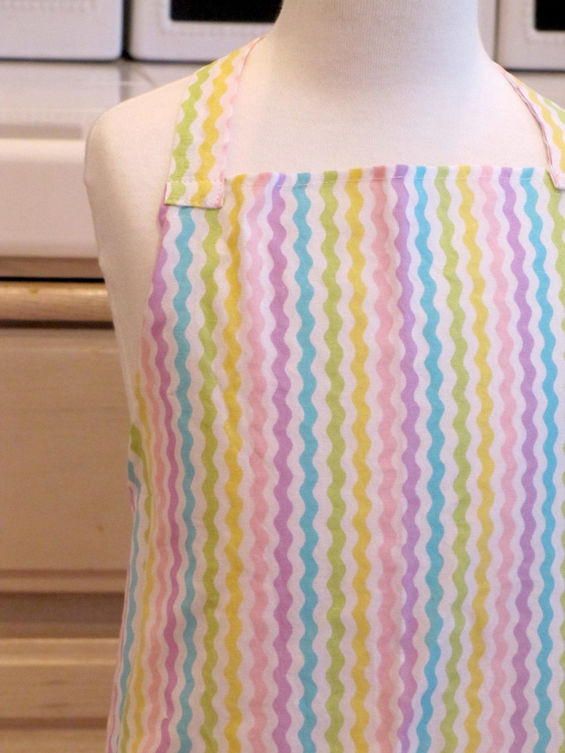 Children's Bib Apron: Easter Stripes image 4