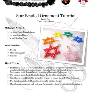 Sterne Perlen Ornament Tutorial: PDF-Download