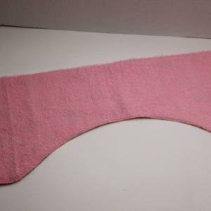 Contoured Burp Rag: Birds and Birdhouses with Pink Terrycloth image 3