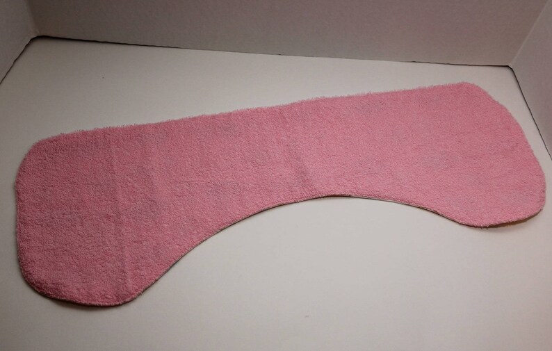 Contoured Burp Rag: Birds and Birdhouses with Pink Terrycloth image 3