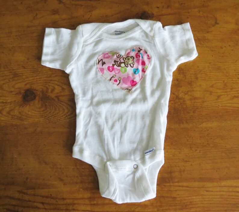 Sweet Monkey baby bodysuit or onesie size 0 to 3 months