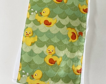 Rubber Duckies baby burp rags or burp cloths