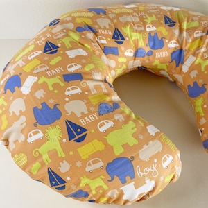Nursing Pillow Cover:  Boys and Their Toys