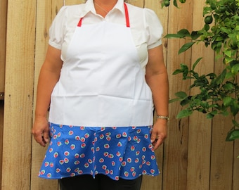 Full Apron with Flirty Skirt: Summer Strawberries