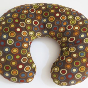 Nursing pillow cover:  Modern Dots on Charcoal Grey fleece