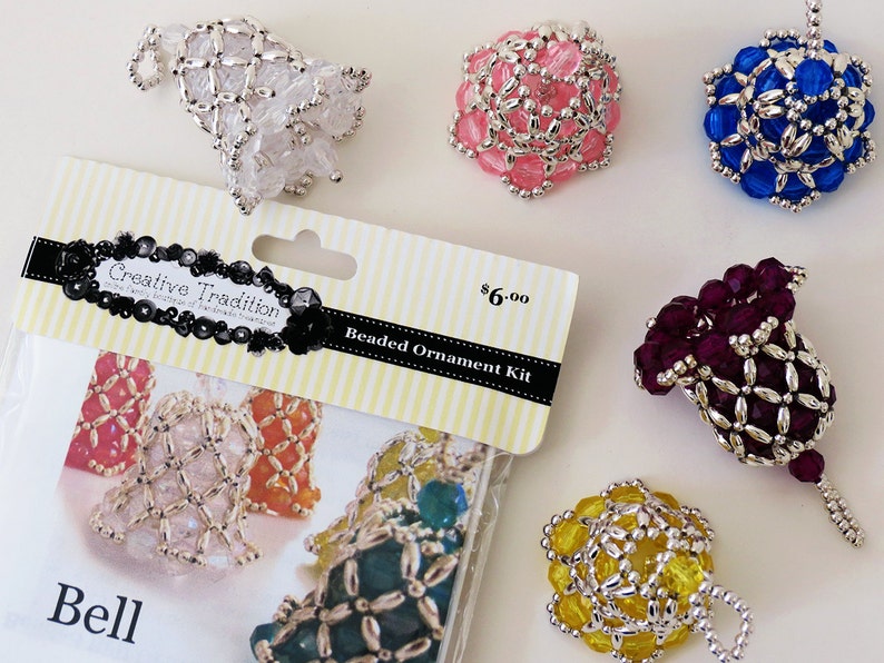 Beaded Ornament Kit Bell Etsy