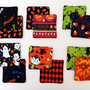 Paar Reversible Stoff Untersetzer: Halloween