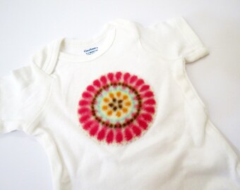 Colorful Starbursts baby bodysuit or onesie size 0 to 3 months
