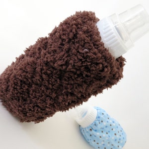 Brown Soft n Fluffy bottle cover