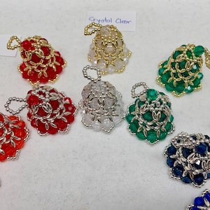 Customized Beaded Bell Ornaments in many colors