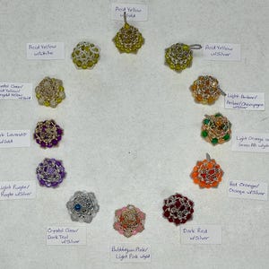One of a Kind Beaded Bell Ornaments in several colors