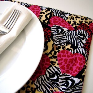 Pair of Reversible Placemats: My Wild Valentine