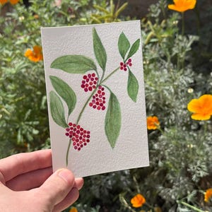 Baie de beauté / Aquarelle / Peint à la main / Carte postale / Carte-cadeau / Impression