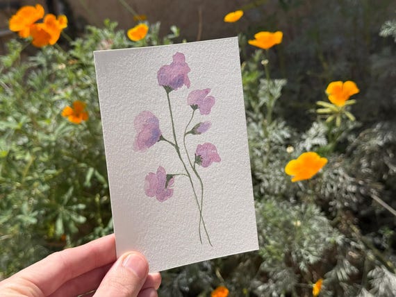 Bluebells / Water Color / Hand painted / Postcard / Gift Card / Print