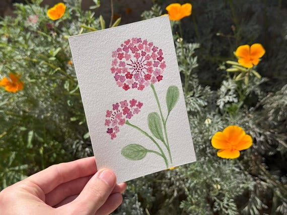 Hearts Delight / Water Color / Hand painted / Postcard / Gift Card / Print