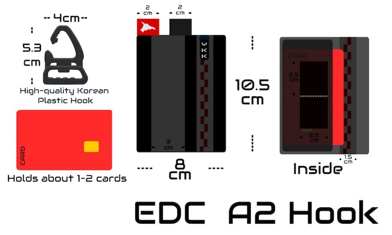 Flat EDC Pouch A2 Hook