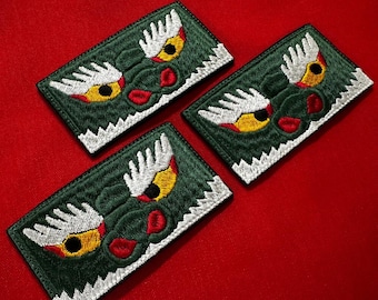 Parche tradicional coreano de guardián Joseon Gwimyeon con bordado facial