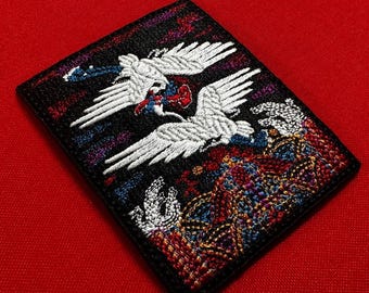 Parche bordado con insignia de rango de las Grullas Gemelas de Joseon, insignia oficial coreana, parche de moral patrimonial.