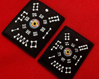 Parche bordado del estandarte del general de Joseon, edición Jwadokgi Glow, parche de moral patrimonial