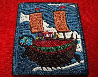 Parche bordado del barco tortuga de Joseon, herencia de la Armada coreana Geobukseon 'Swae-pa' del almirante Yi