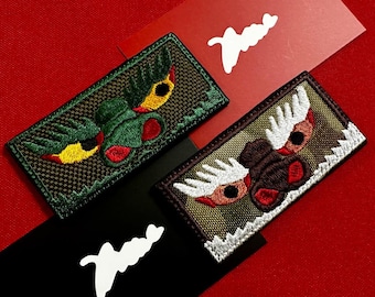 Parche bordado de Joseon Gwimyeon, rostro de la bestia guardiana coreana (S), parche moral patrimonial