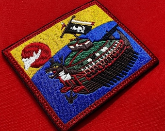 Parche bordado del barco tortuga de Joseon, Jeolla Jwasuyeong Geobukseon, parche de moral del patrimonio de la Armada coreana