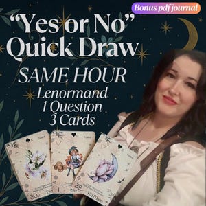 Yes or No Quick Draw Lenormand SAME HOUR 1 Question Cartomancy Reading Intuitive PDF – Oui ou Non Tirage Cartes Rapide en 1 Heure 1 question