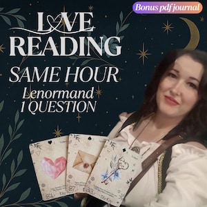 LOVE Lenormand Reading | Cartomancy Intuitive | Same HOUR | 1 Question | 3-Card Spread | Soulmate | Relationship | Partner | TwinFlame | PDF
