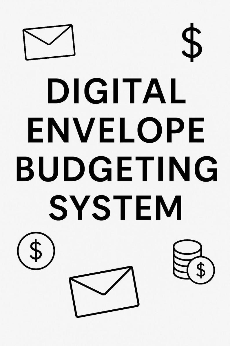 Digital Envelope Budgeting System | Printable & Fillable PDF | Cashless ...