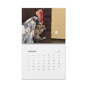 Personalized Pet Wall Calendar, Dog Lover Gift, 2025 Calendar Decor, Custom Pet Photo Calendar, Animal Wall Art, Unique Gift Idea