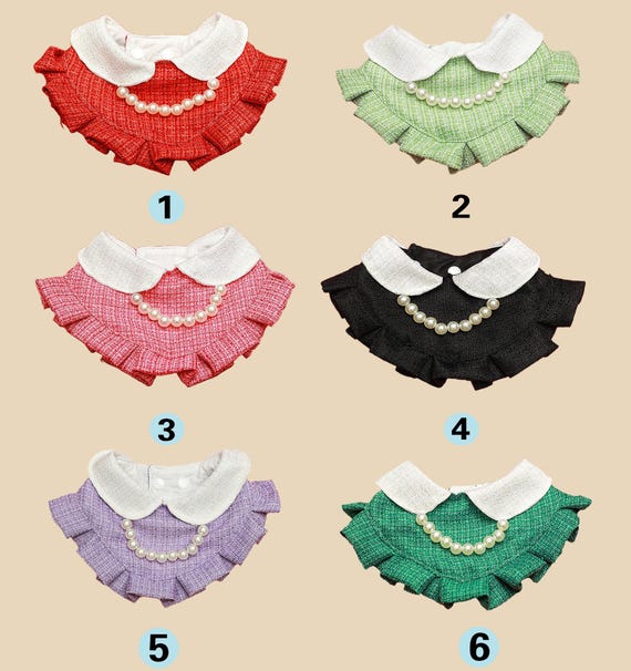 Elegant Pearl Pet Bib Collar with Ruffles for Cats and Small Dogs, Princess Style Pet Accessory for Daily Wear or Special Occasions