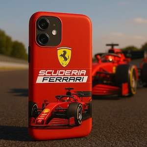 Ferrari Tough Case | Scuderia Ferrari F1 iPhone Case | Durable iPhone Protection | Gift for Car Lovers | Formula 1 Phone Case