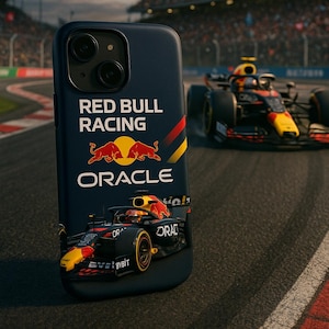 Red Bull Racing F1 iPhone Hülle | Orakel Formel 1 Handyhülle | Robuste Hülle | Motorsport Geschenk, Racing Fan Zubehör Einzigartiger Tech Schutz