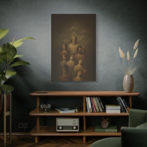 Canvas Painting, Greek Gods Artwork, Mythological Wall Decor, Matte Stretched Print, Home Office Decoration