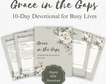 Printable Christian Devotional Journal | Prayer Journal with Bible Verses | Faith-Based Digital Download for Women