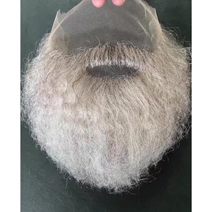 Gray Beard, Handmade Beard Props, Big Beard for Movies and TV, Sexy White Grandfather Beard, Increase Men&#39;s Beard