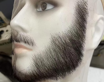 Handmade Human Hair Beard, Customizable Realistic Beard, Film & TV Costume
