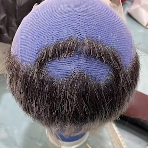 Customizable Beard, Hand-Crocheted Men&#39;s Beard, Invisible Beard Made of High-Definition Yarn, Beard Props for Film and Television Dramas