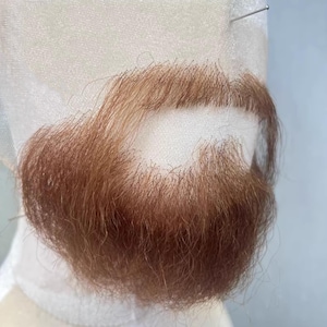 Brown Beard, Hand-Crocheted Men&#39;s Beard Set, False Beard, False Mustache, Realistic Beard, Custom Cosplay Beard