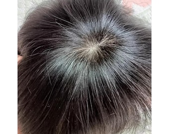 Mens Long Black Wig, Real Hair, Breathable Lace Wig
