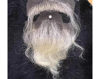 Handmade White Curly Beard, Halloween Costume, Cosplay Beard