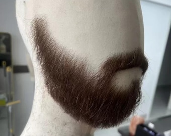 Hand-Crocheted Men's Beard, Custom-Styled Beard