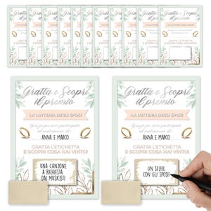 Gratta e Vinci Matrimonio Personalizzato - Giochi Lotteria degli Sposi per Intrattenere gli Ospiti